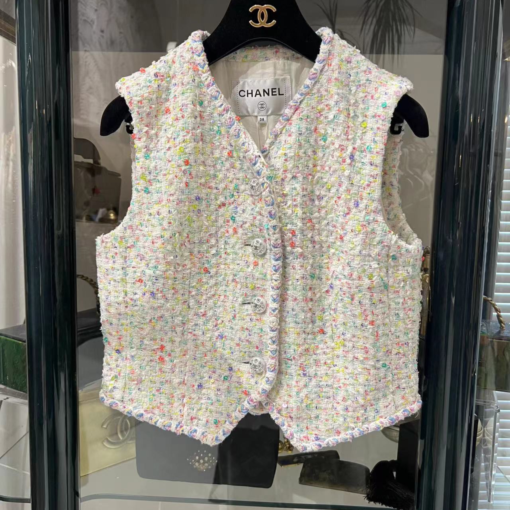 95新 Chanel/香奈儿 23S 糖果色爆款小马甲36码