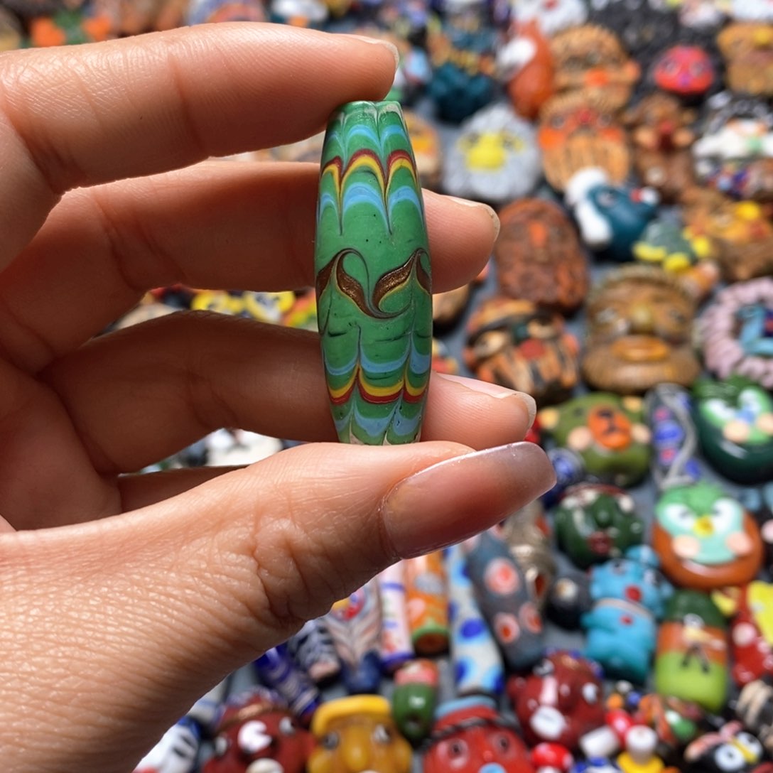 琉璃颈饰印度尼西亚桶珠