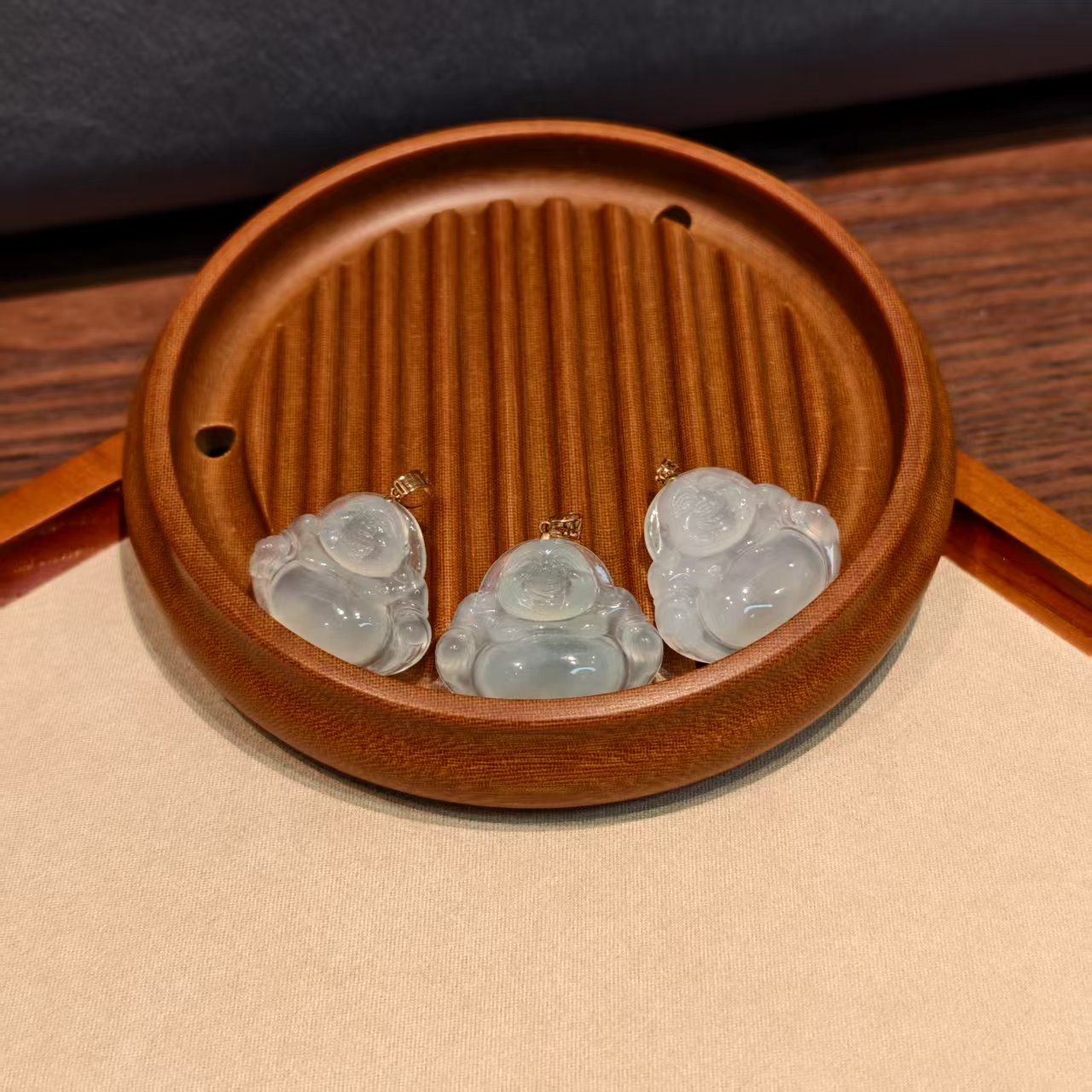 翠小胖珠宝 18k镶嵌冰佛公吊坠2号 多样性发1