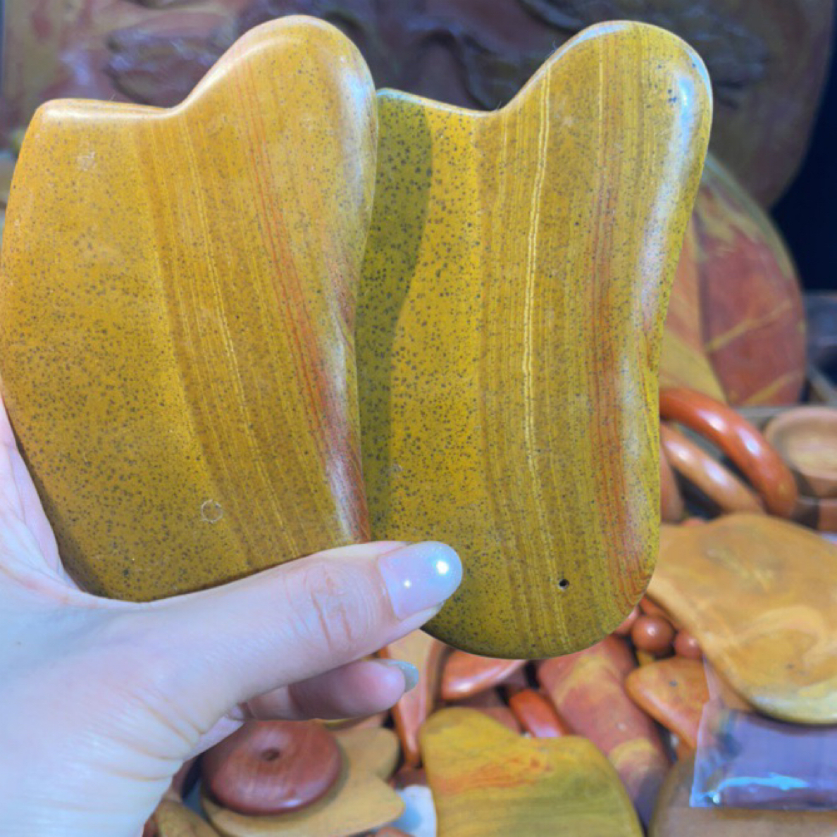 泗滨砭石刮痧板圣水峪料