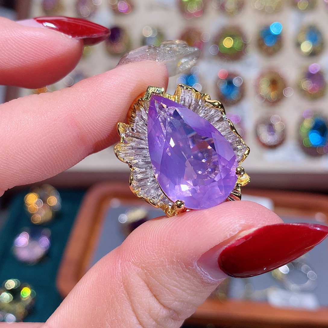 水晶戒指银S925镶嵌（****）戒指