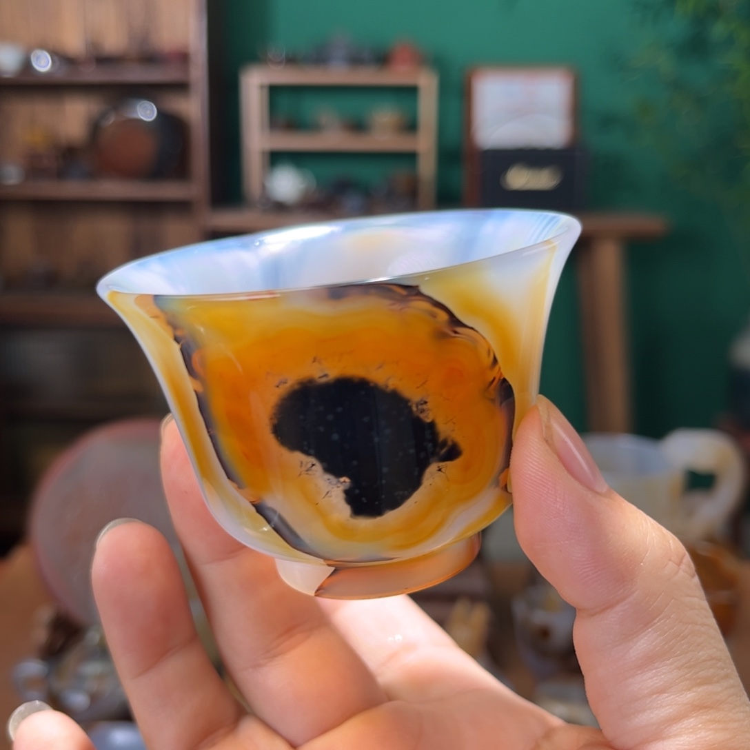 文***家玛瑙/玉髓未镶嵌茶器