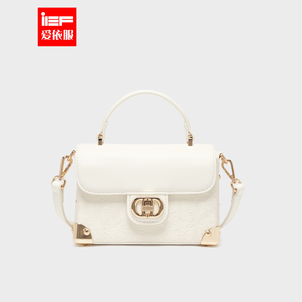 IEF/爱依服时尚女包2025春季新款潮流百搭单肩斜挎手提小号盒子包