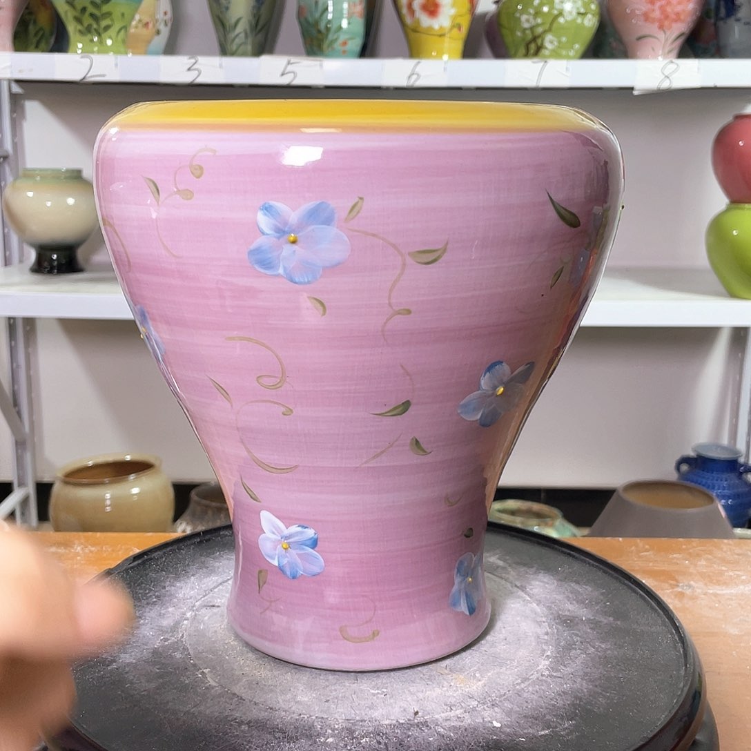 景德镇陶瓷花盆口19高24