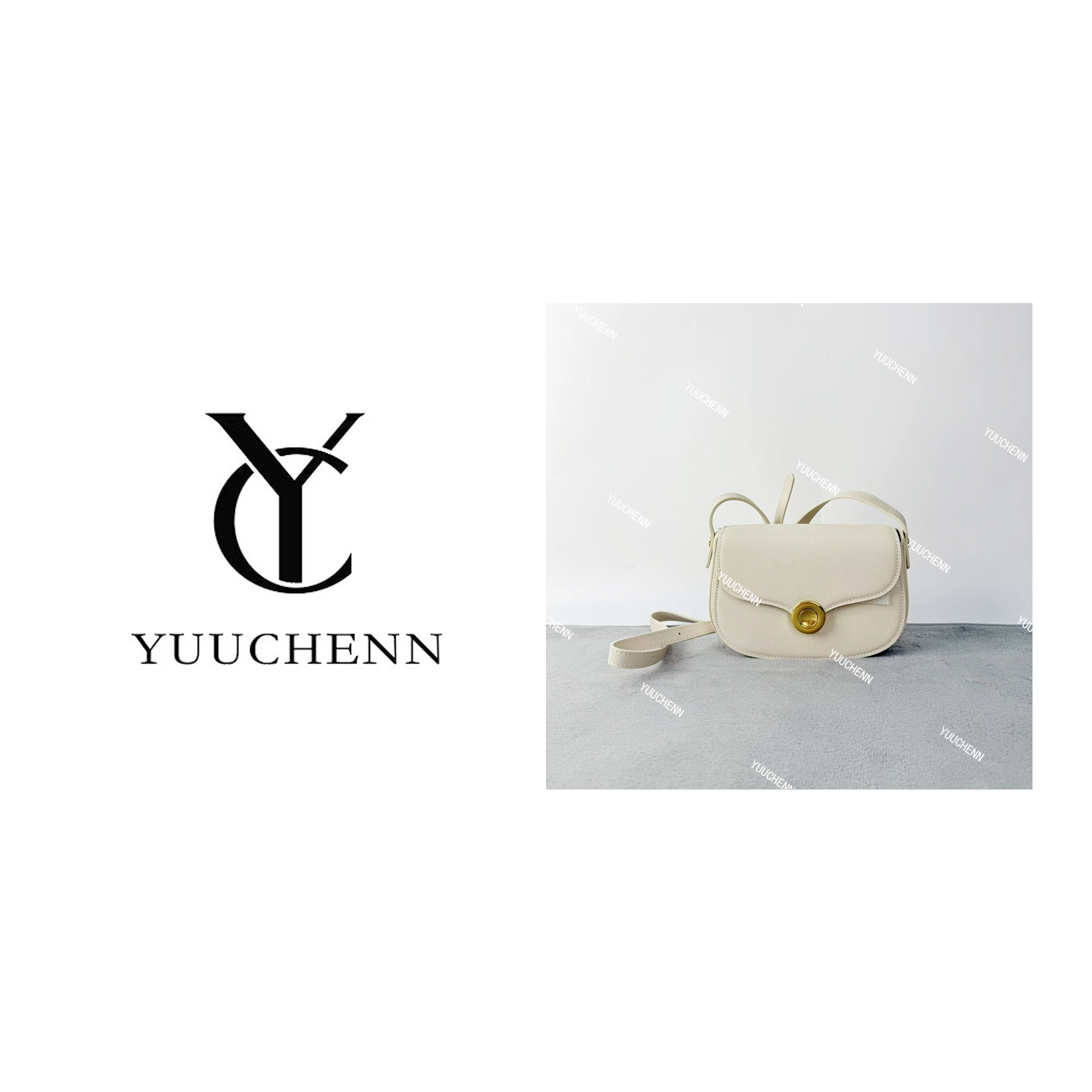 YUUCHENN【马鞍包】进口牛皮18cm原创设计高定真皮包 HH6436