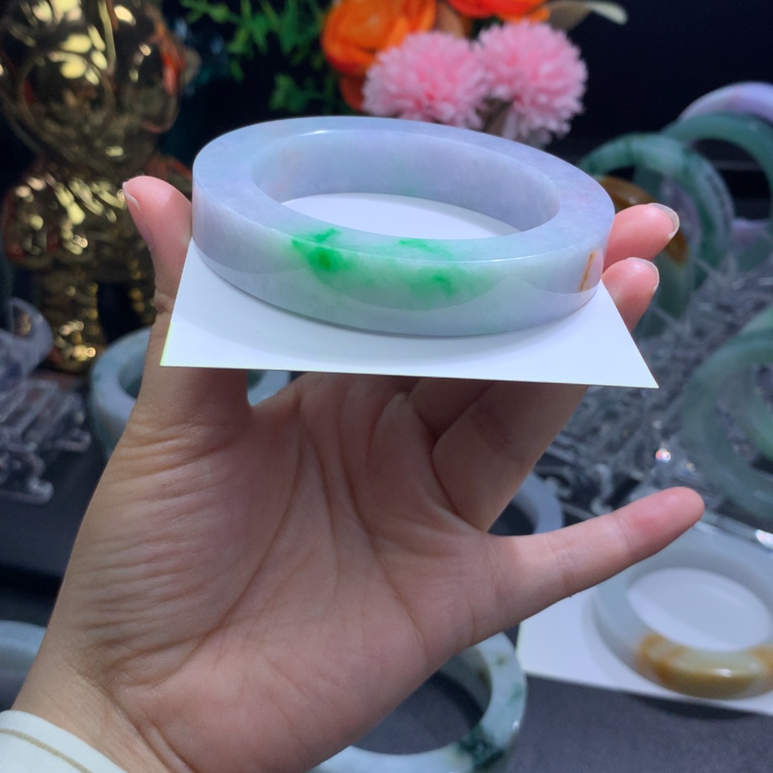 定制翡翠未镶嵌手镯缅甸a货翡翠手镯