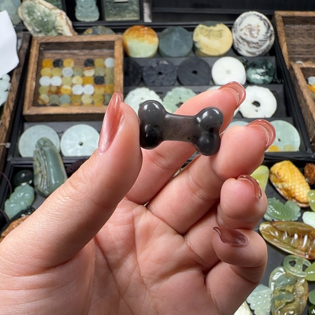 蛇纹石玉发簪未镶嵌骨头