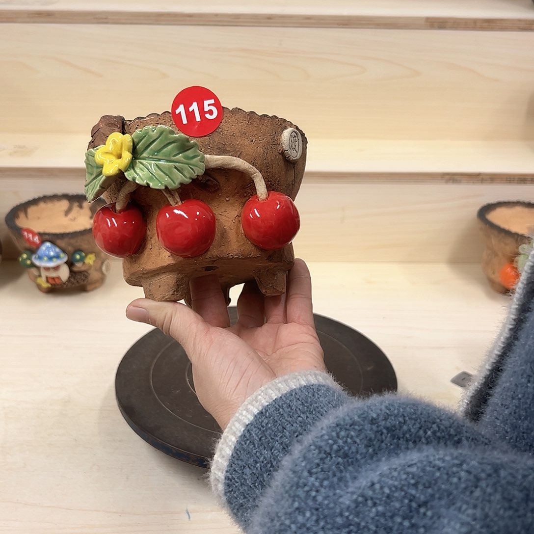 紫砂花盆115号内口11.5外高10