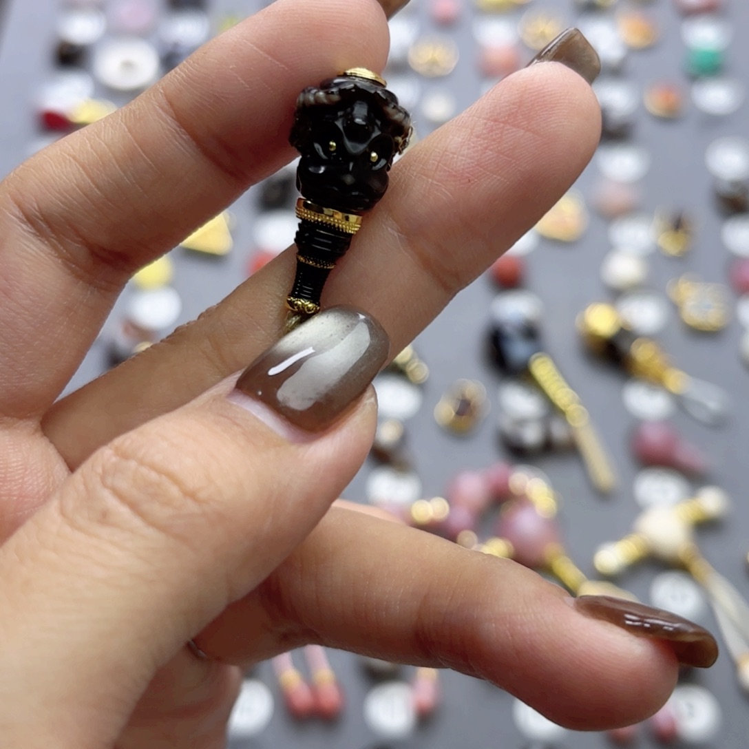 玛瑙/玉髓未镶嵌文玩配饰适配4-7mm的串