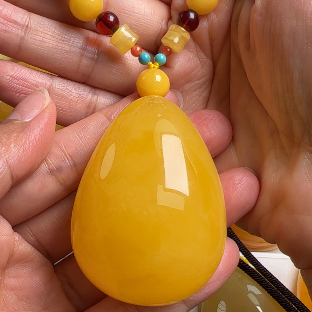 蜜蜡毛衣链未镶嵌无优化