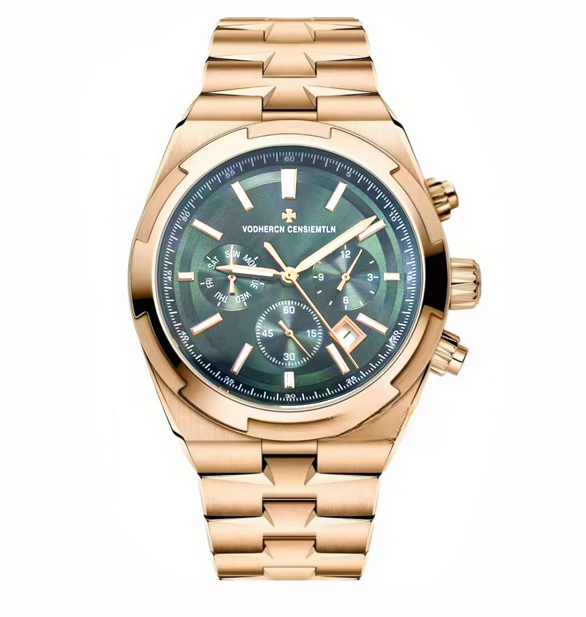 5520V/Owerseas纵横四海系列18K玫瑰金 绿色表盘 萧