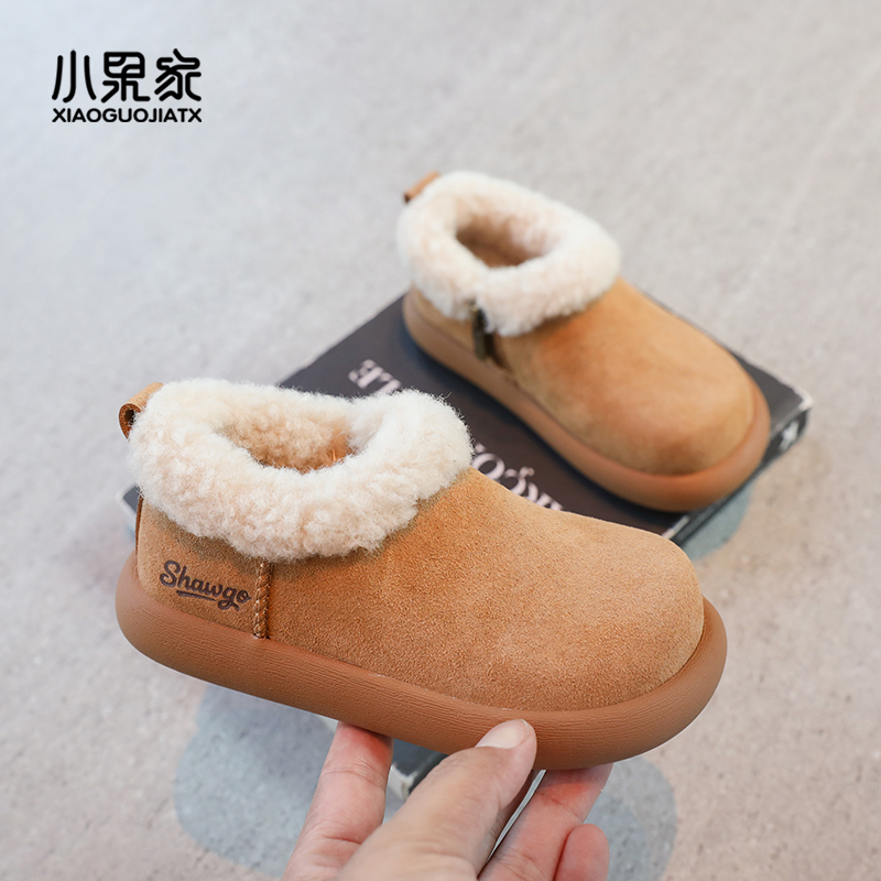 儿童棉鞋女童毛毛鞋2025新款冬季鞋子冬加厚冬鞋加绒大棉鞋女童鞋