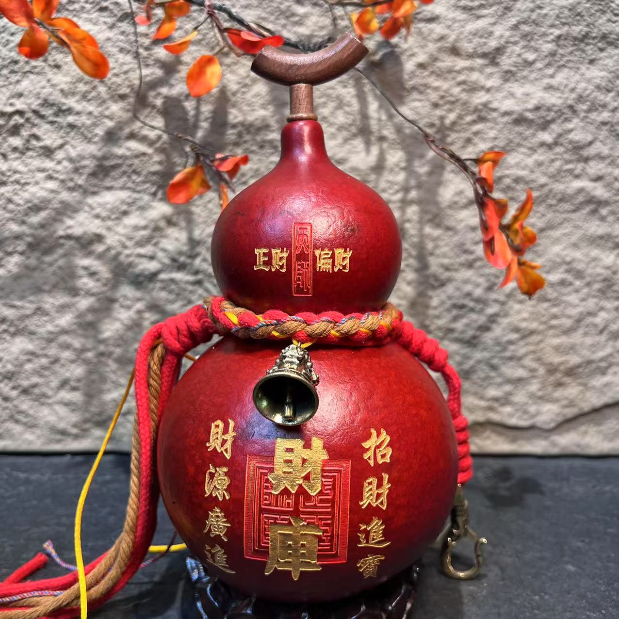 天然大漆酒葫芦文玩福禄摆件天然
