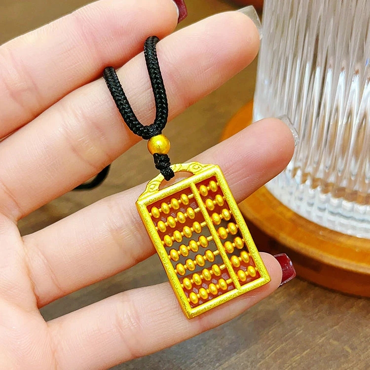 铜合金吊坠 算盘吊坠项坠时尚女款链子复古编织饰品挂坠项链百搭