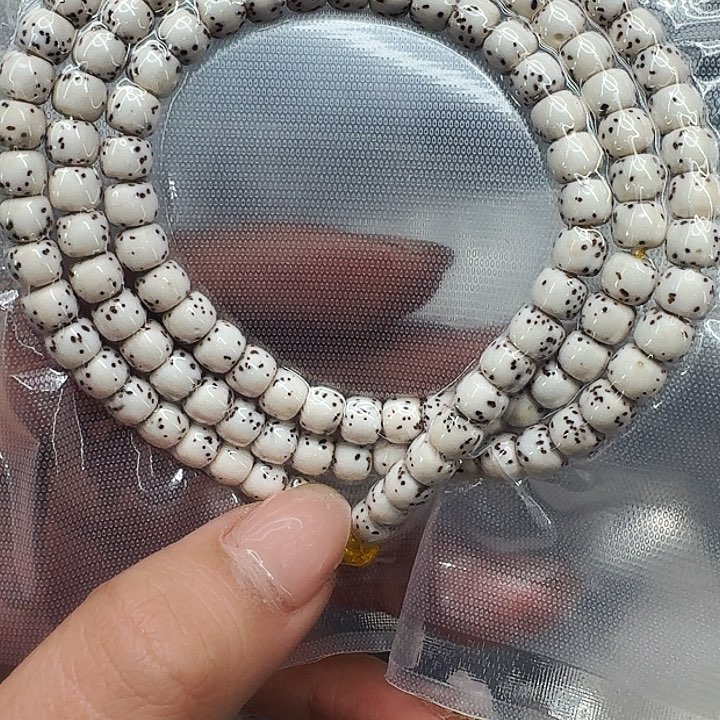 星月菩提手串476傲世半臂白星月菩提河豚65桶108