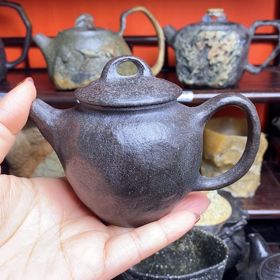 紫砂茶壶冰碛岩文人壶容量160毫升左右