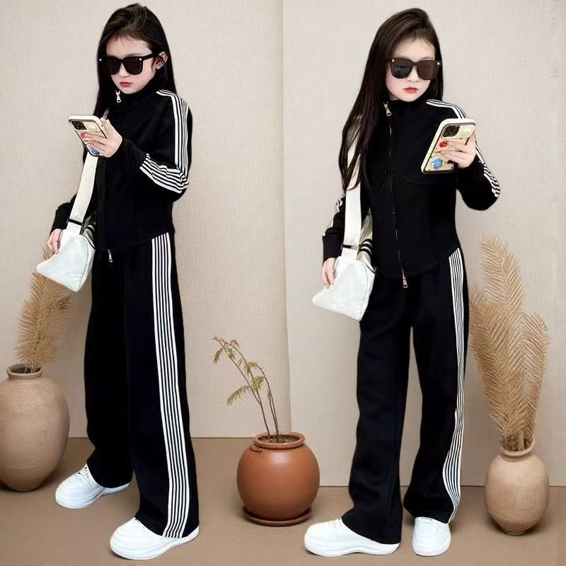 童装女童春秋装套装网红洋气2025新款秋季儿童运动服两件套时髦潮