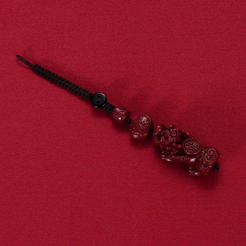 含辰砂工艺品含辰砂工艺高含量紫金砂貔貅钥匙扣朱砂