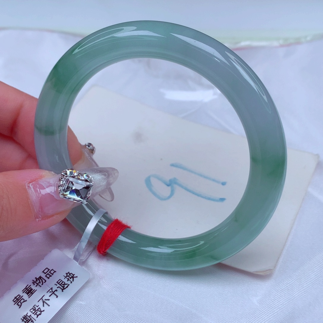 翡翠手镯未镶嵌天然缅甸翡翠A货手镯