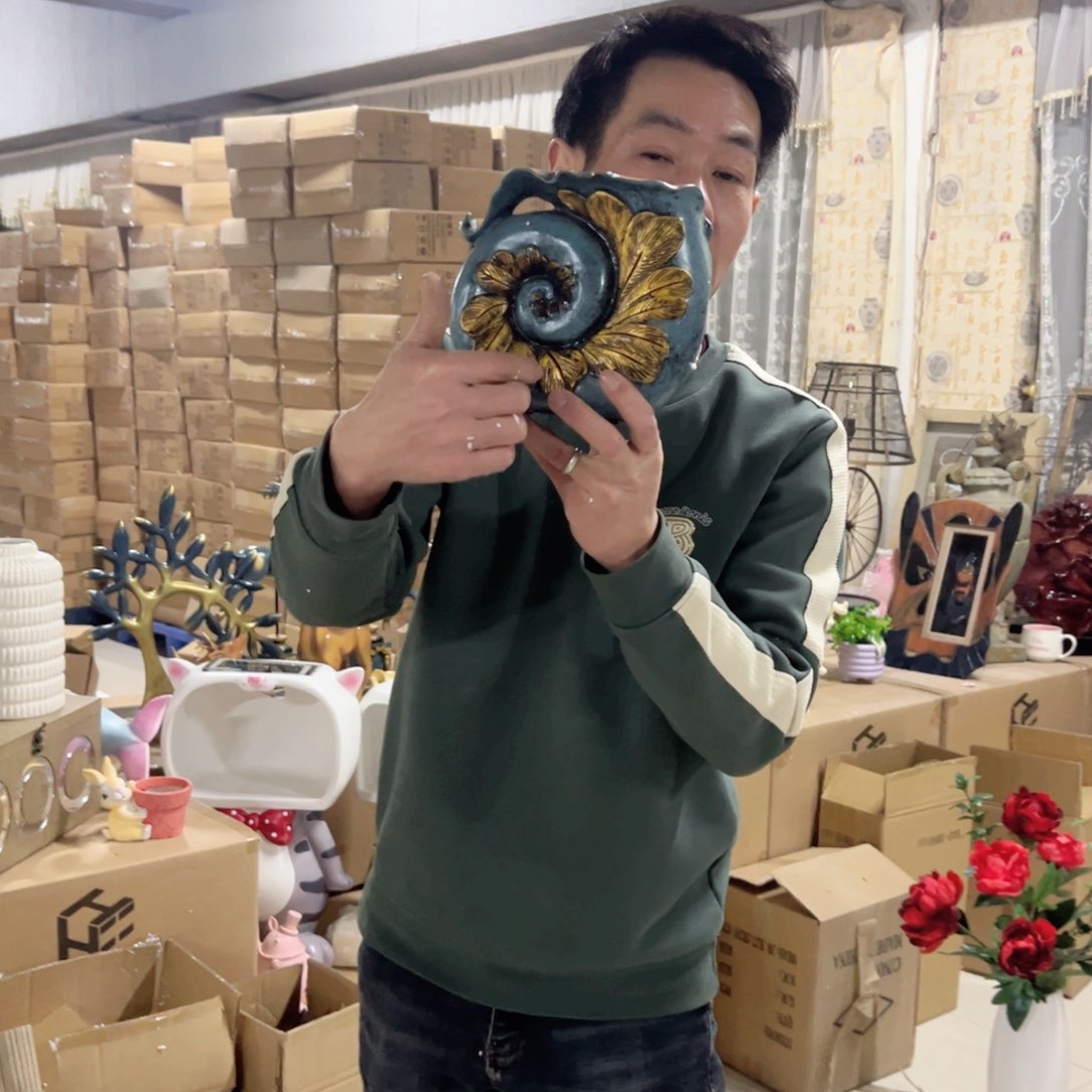 陶红陶红陶红陶红海螺花盆