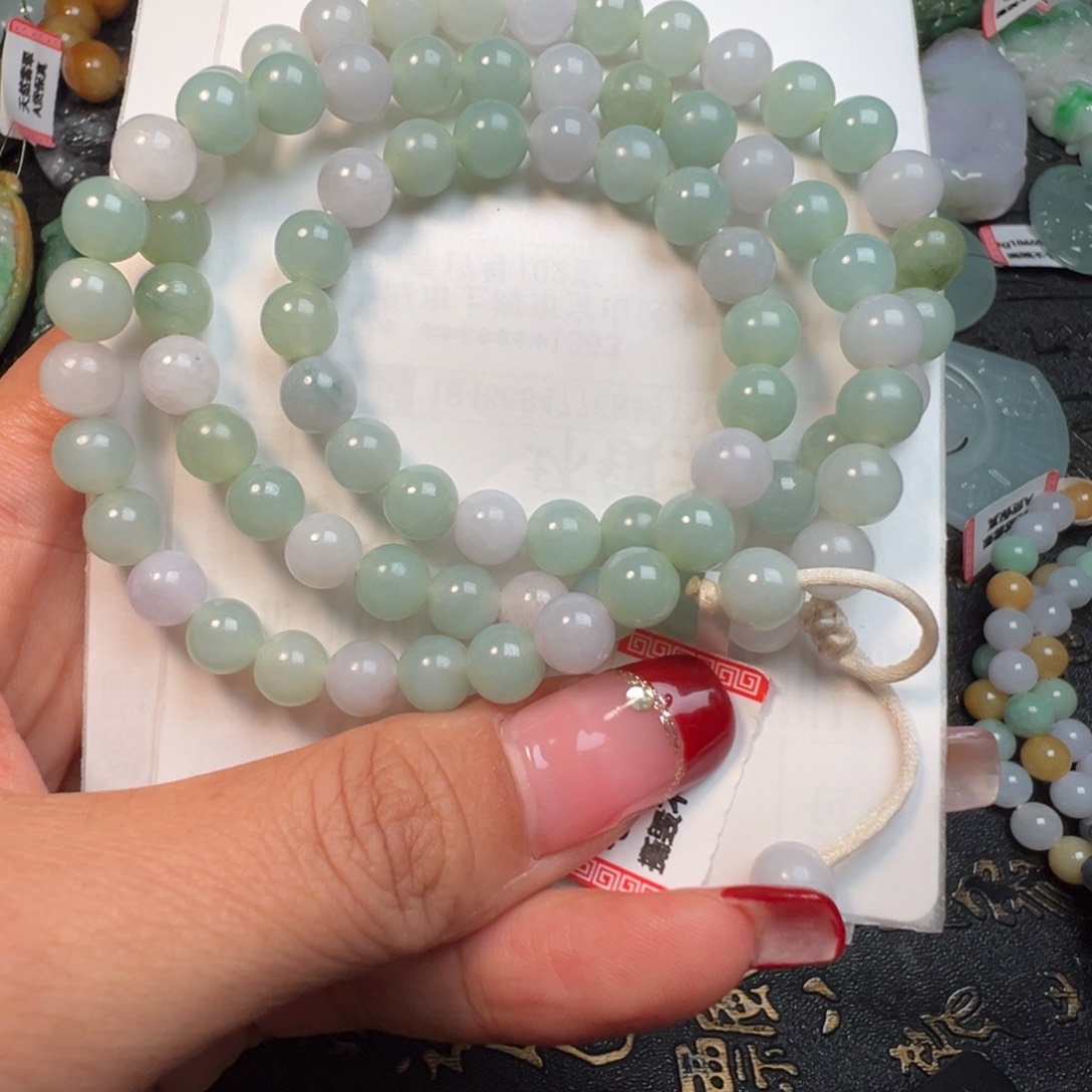 定制翡翠未镶嵌翡翠珠链