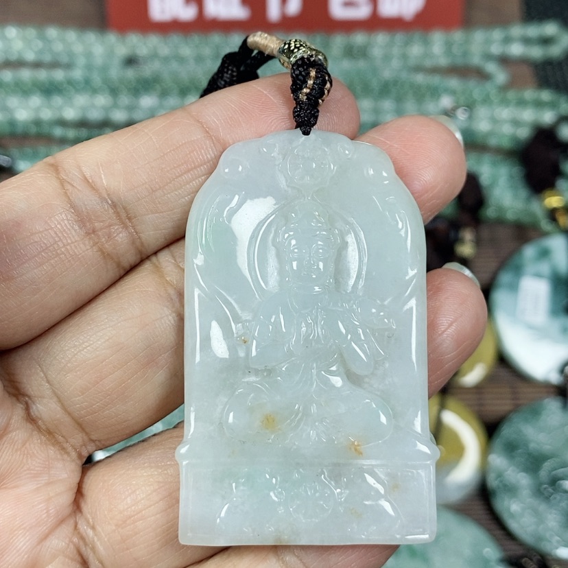 【闪购商品】翡翠颈饰未镶嵌玉吊坠翡翠玉观音牌