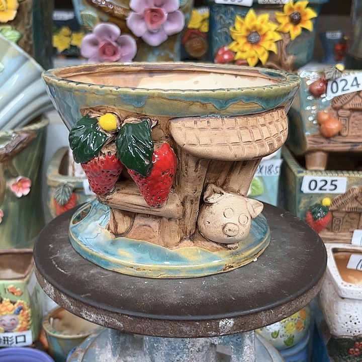 紫砂花盆粗陶材质多肉花盆