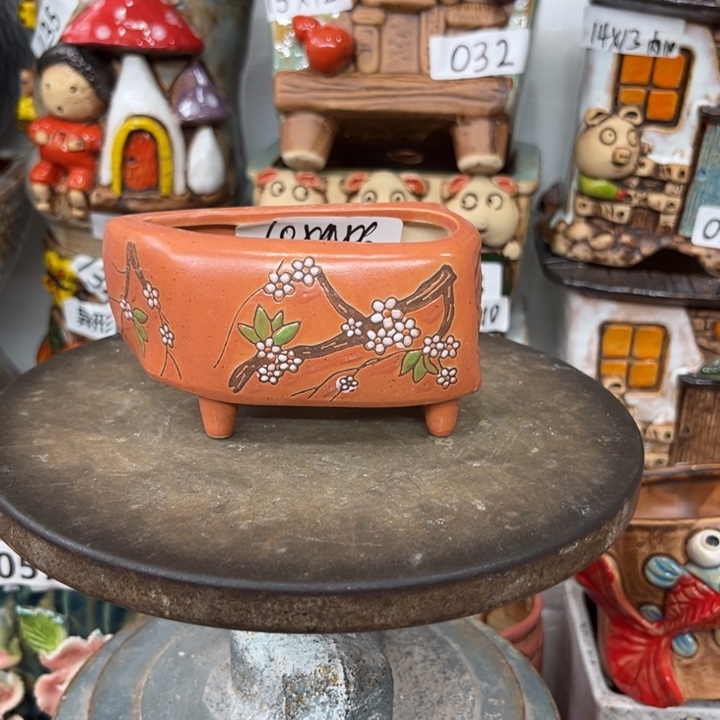 紫砂花盆粗陶材质多肉花盆