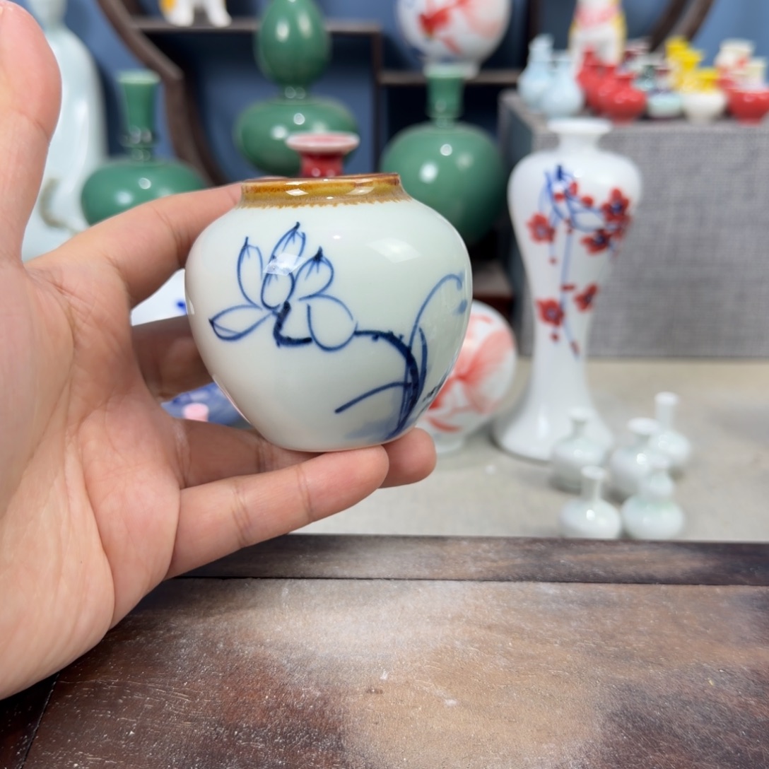 陶瓷手工小花器摆件