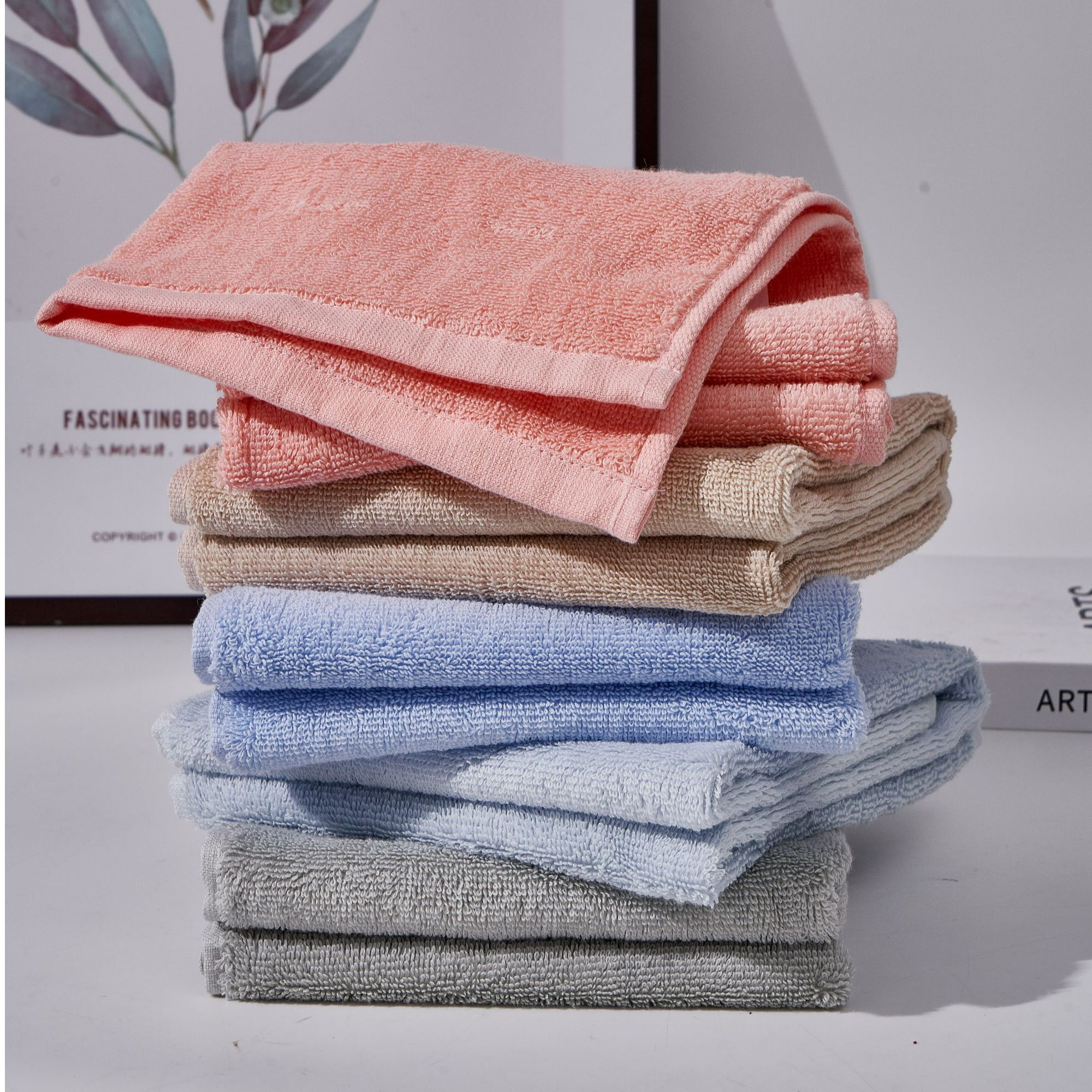 植物染料毛巾，环保健康，亲肤柔软，自然色彩生活必备。家用