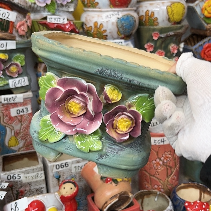 粗陶材质多肉花盆