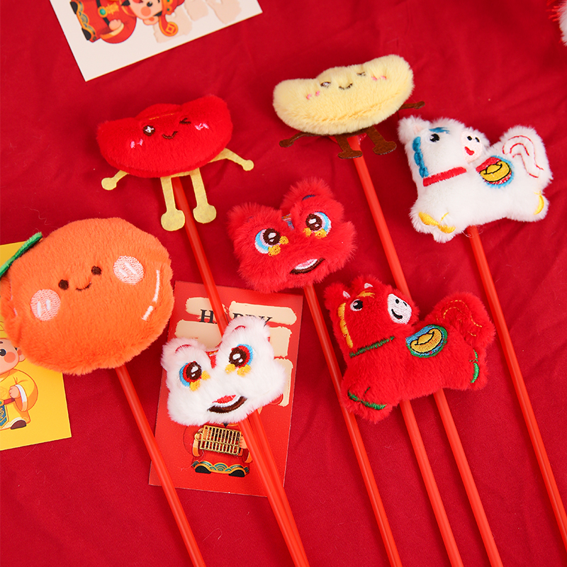 2026新款好运玩偶插卡年宵福桶花束diy卡通装饰花艺包装资材