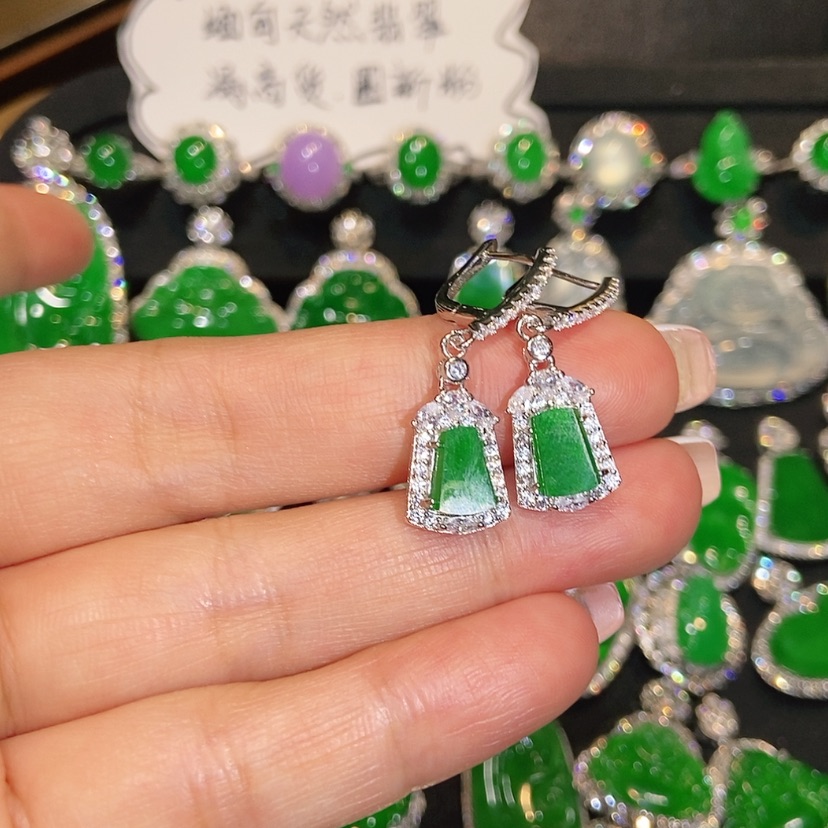 【闪购商品】翡翠未镶嵌耳饰天然翡翠