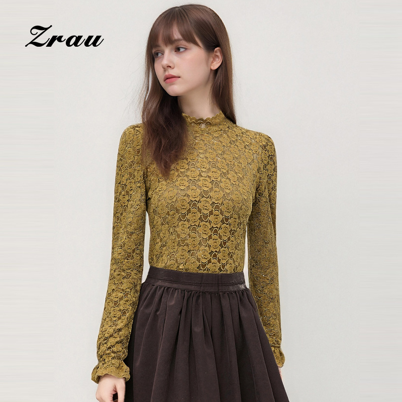 ZRAU时尚修身上衣冬季半高领长袖打底衫女Z1244D0002