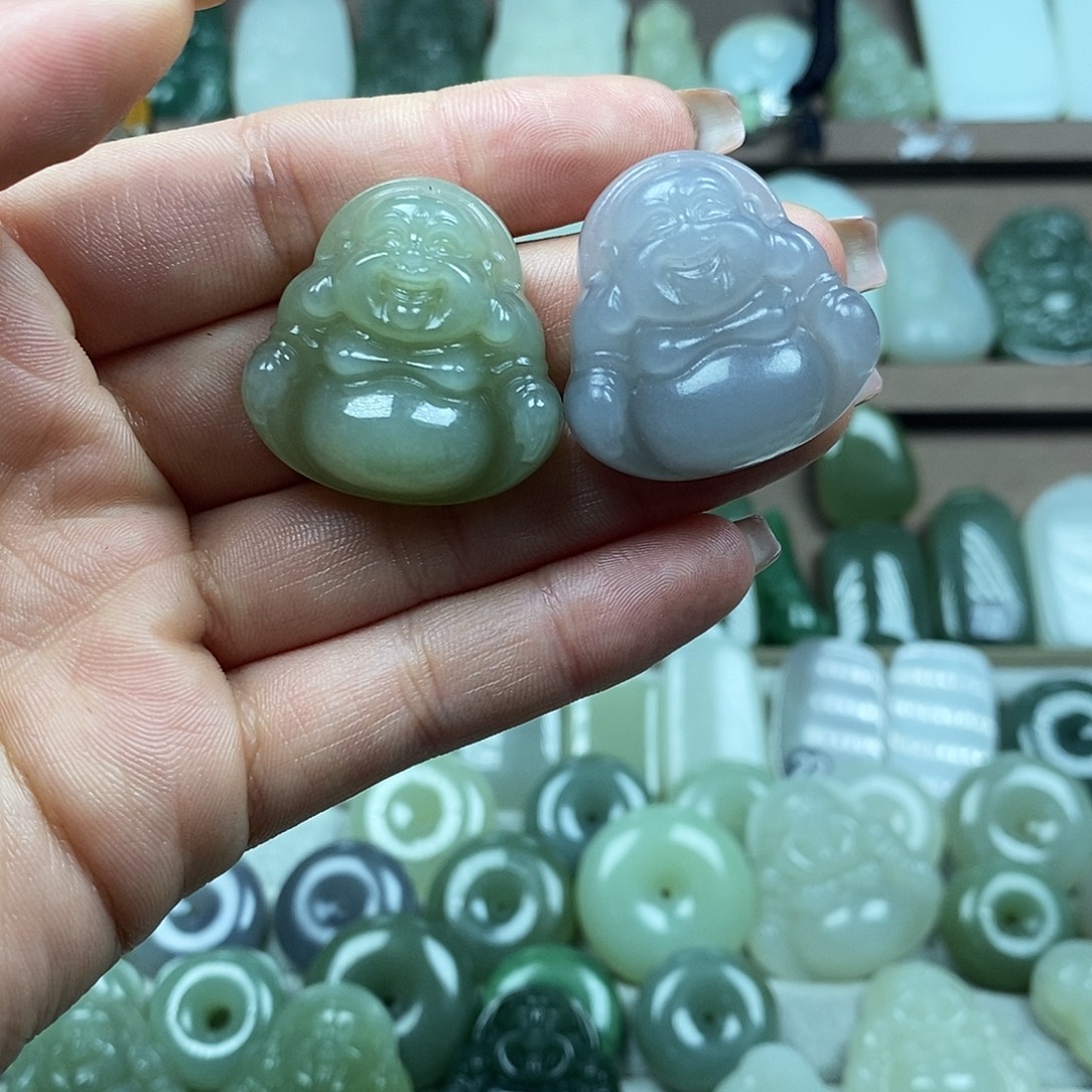 和田玉未镶嵌颈饰佛公30mm