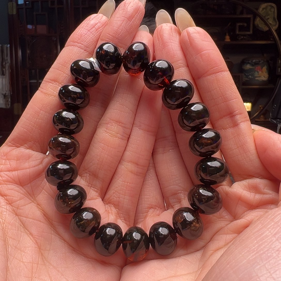 琥珀裸石未镶嵌健抚顺琥珀10267。13mm