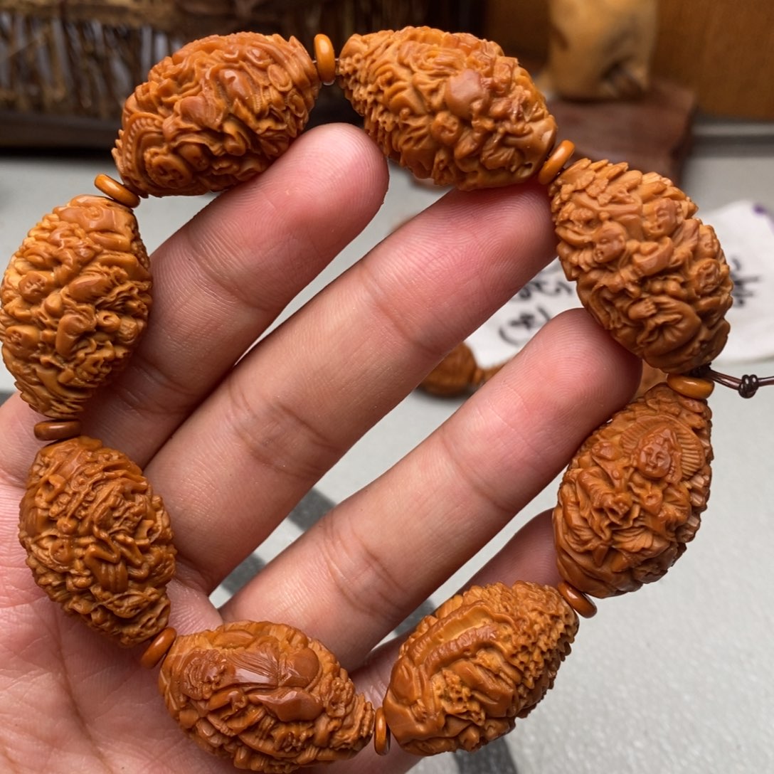 橄榄核手串/手链橄榄核雕刻工艺宇