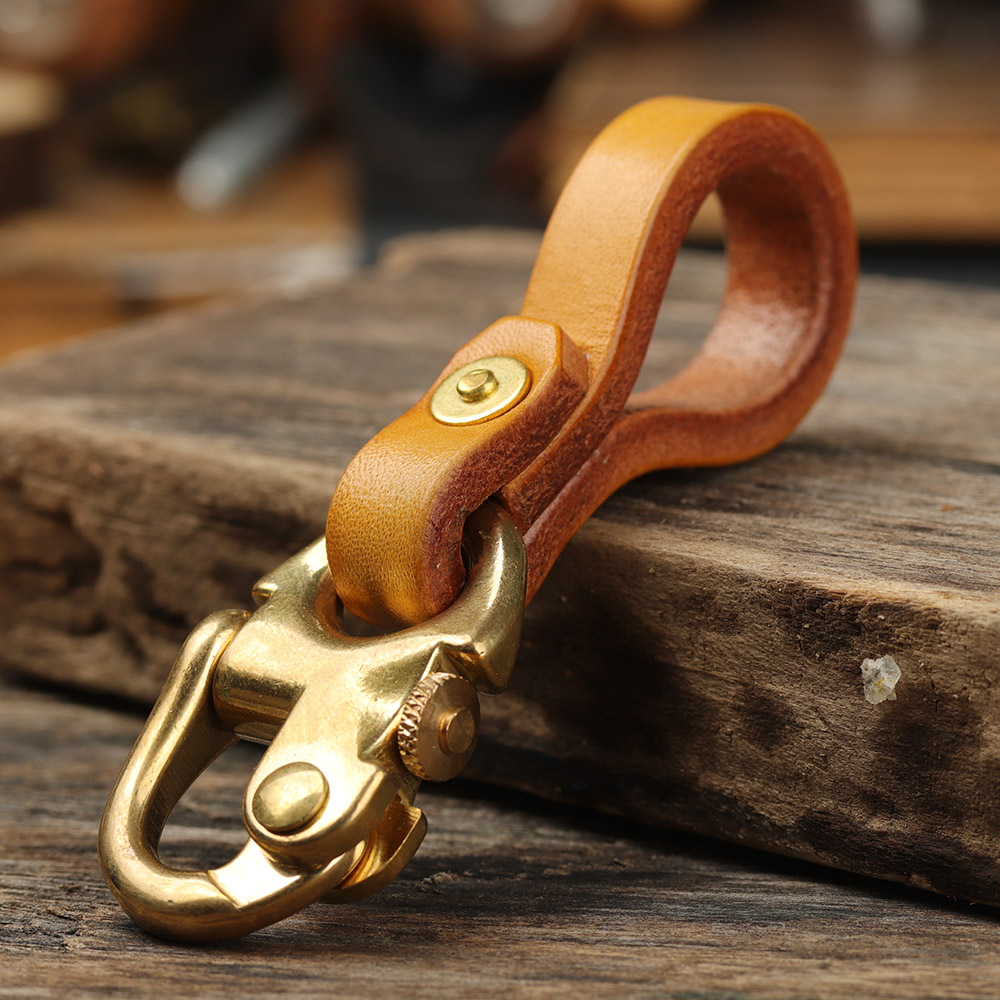 进口日本枥木牛皮黄铜海军扣个性迷你mini手玩铜扣黄铜钉锁死