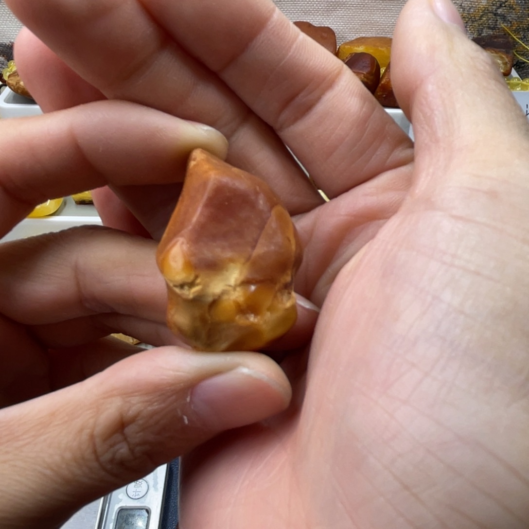 定制琥珀未镶嵌蜜蜡订制枣珠三通