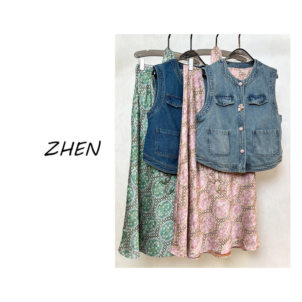 【ZHEN】25K00515 2025新款时尚气质修身显瘦设计师款时尚套装女