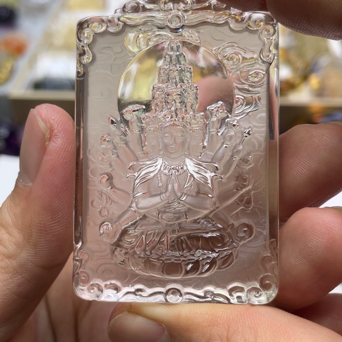 水晶颈饰银S925镶嵌兜****▝定制