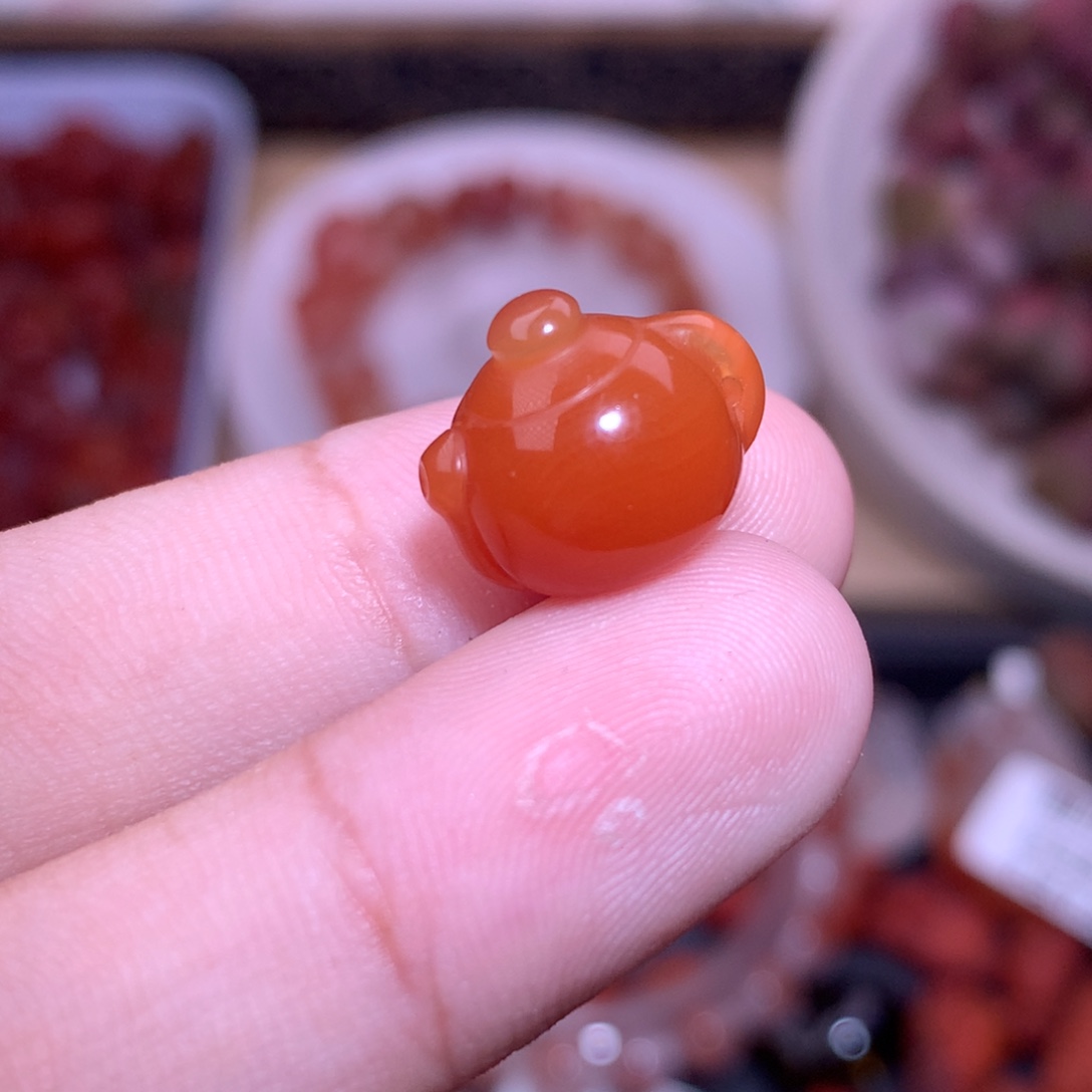 南红玛瑙未镶嵌珠宝半成品把把胡