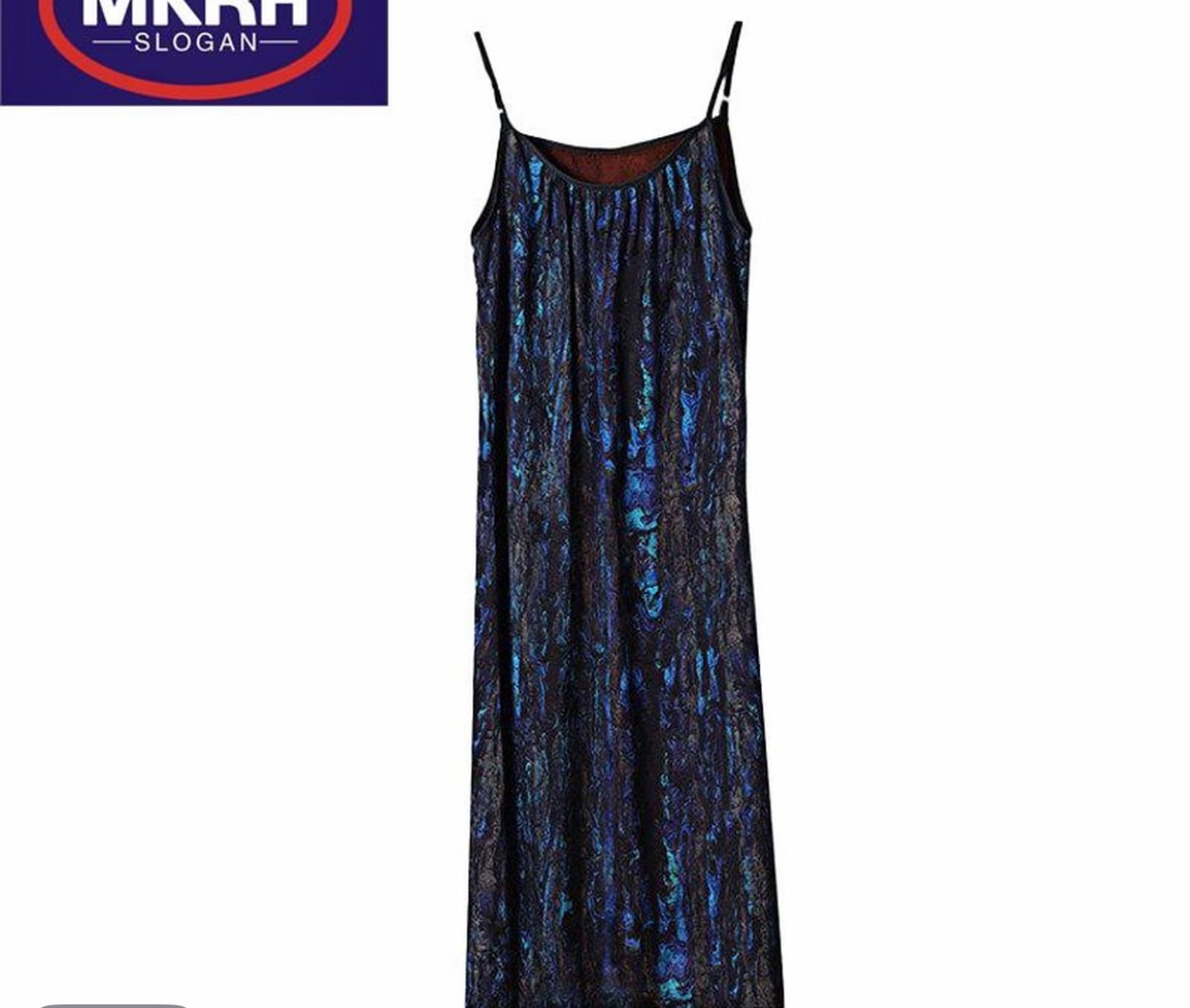 新中式国风香云纱提花桑蚕丝长款吊带裙Ms