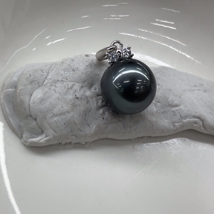 银S925镶嵌颈饰海水珍珠11-12