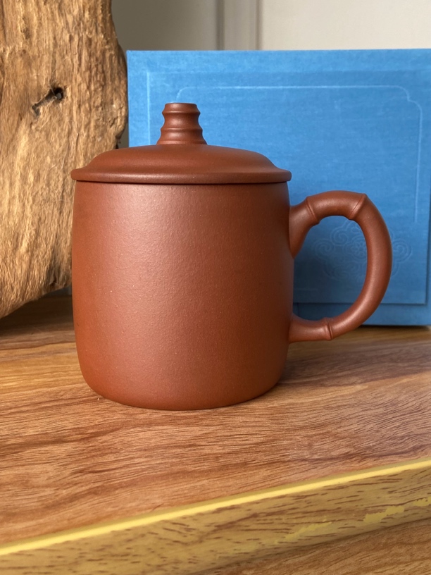 茶具盖杯茶杯紫砂盖杯紫砂半手制做400cc紫泥紫砂杯烽火戏诸侯