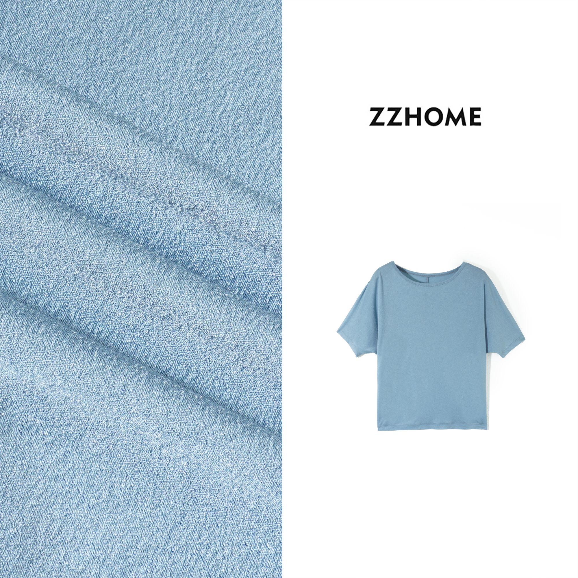 ZOZO HOME | 炎夏刚需优雅船领夏季新款休闲清凉醋酸t恤q173221p