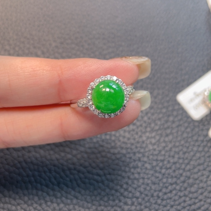 翡翠银S925镶嵌吊坠(不含链)