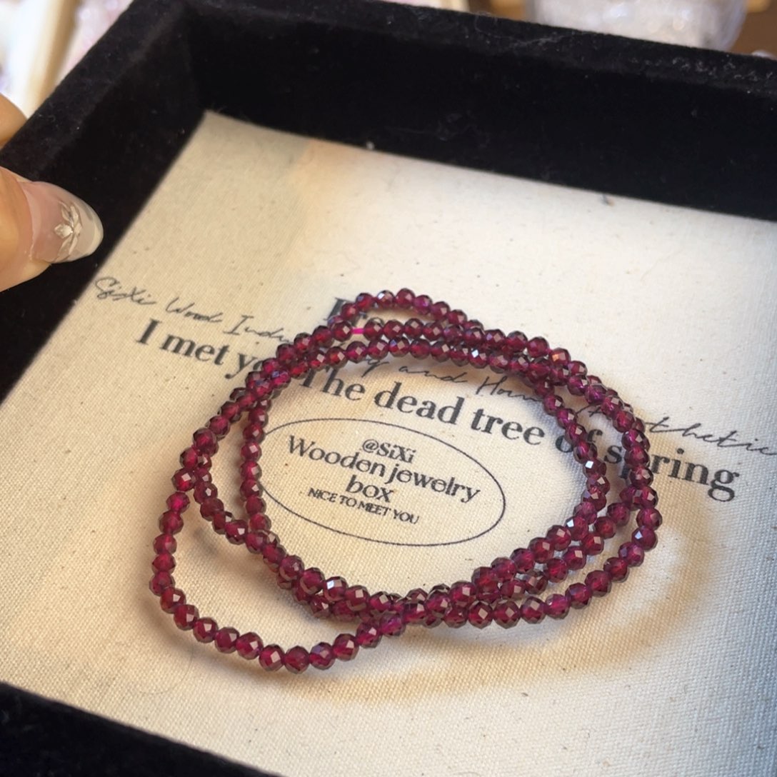 紫晶手链未镶嵌石榴石