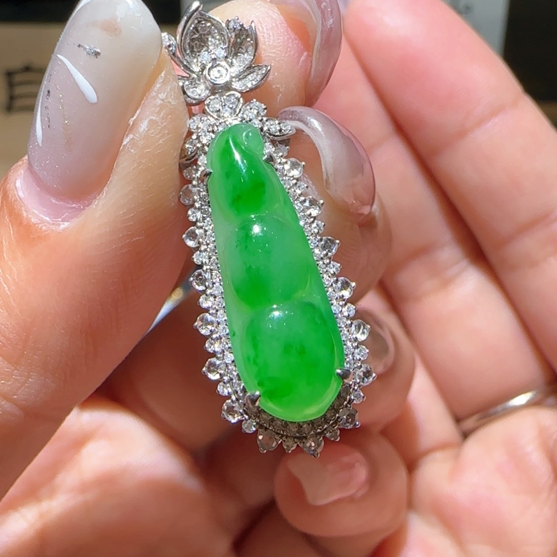 【闪购商品】翡翠颈饰18K金镶嵌缅甸