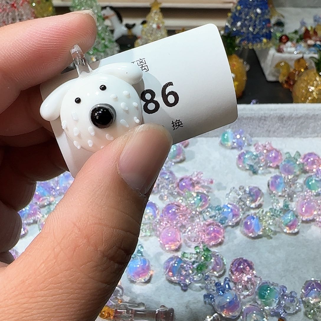 玻璃吊坠(不含链)186狗头